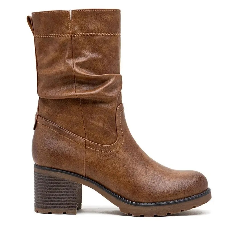Women's Comfy Rouched Ankle Boots