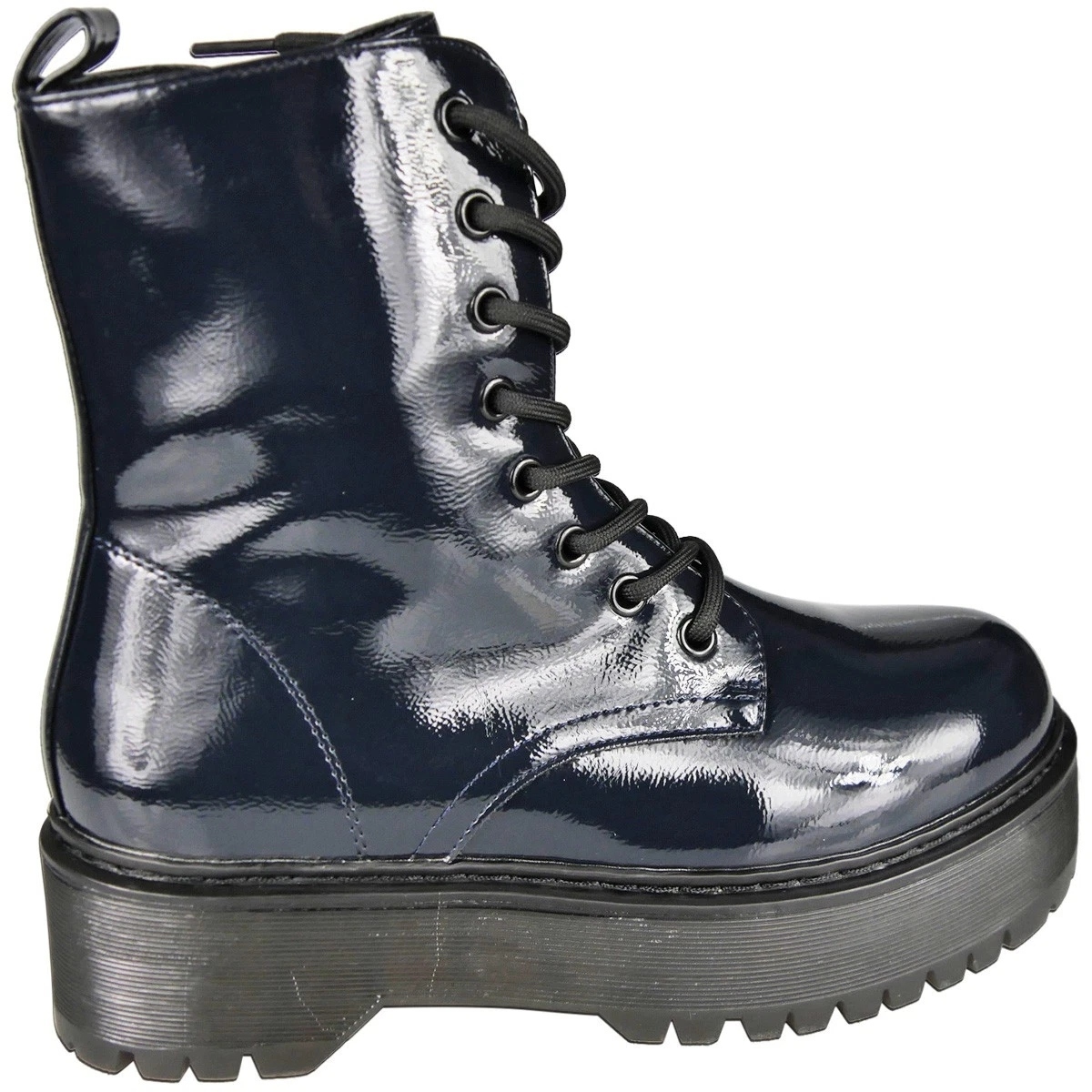Ladies Punk Goth Zip Casual Boots