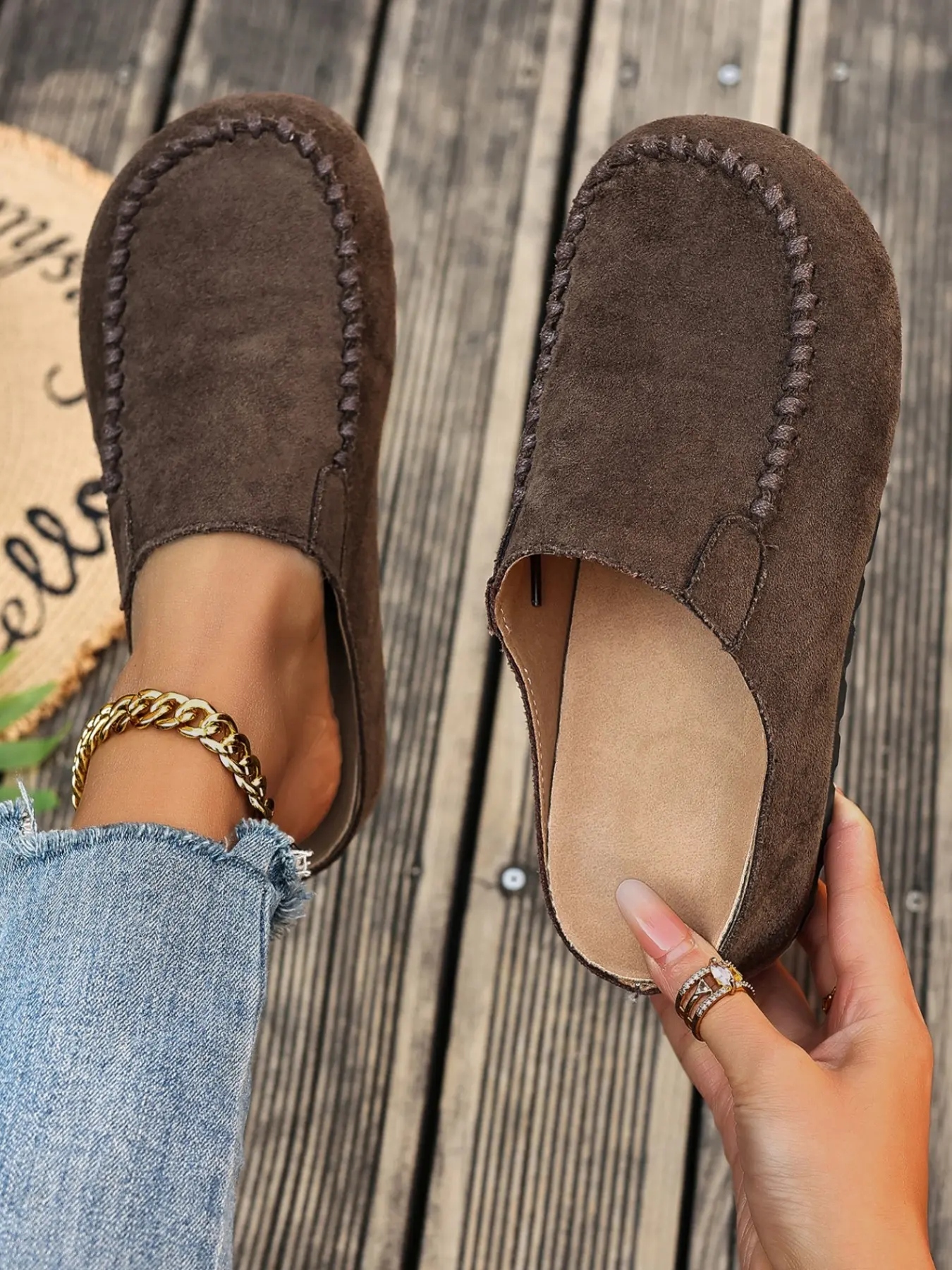 Women's Casual Suede Moccasin Slippers