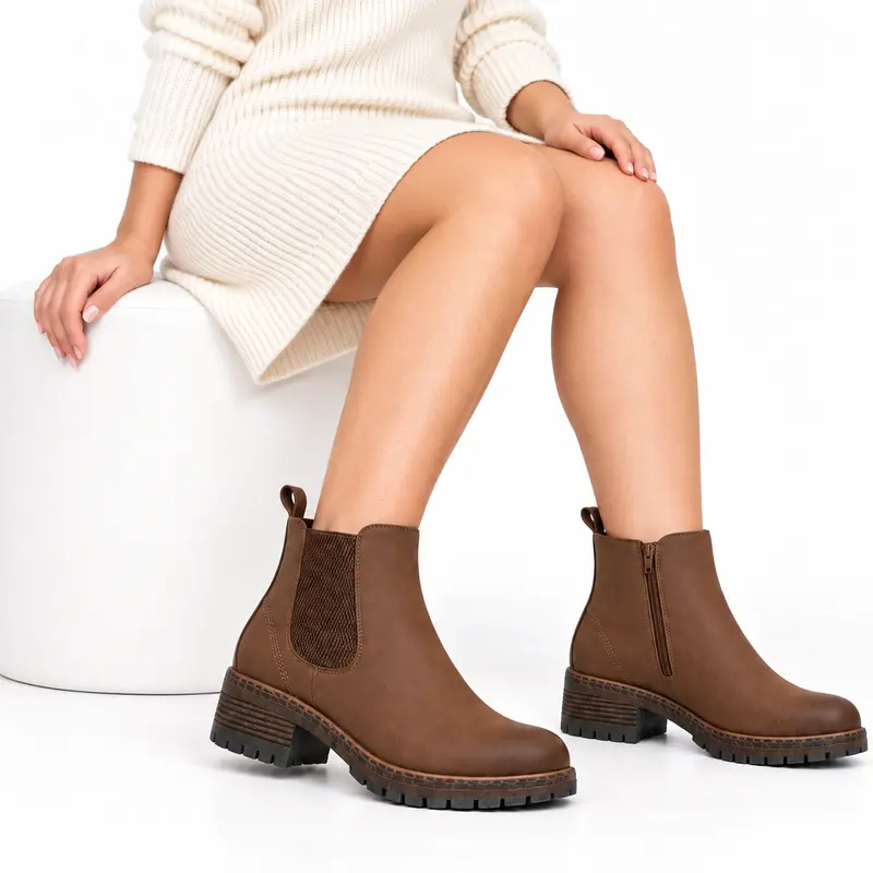 Women's Vintage Elastic Ankle Boots