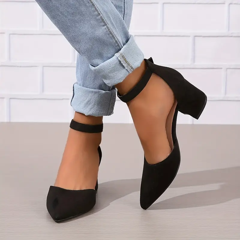 D'Orsay Chunky Mid Heels