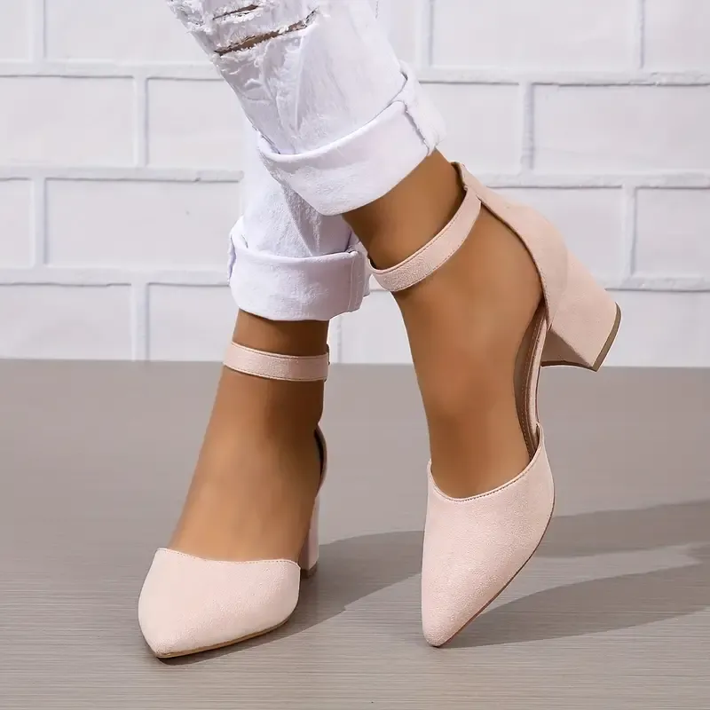 D'Orsay Chunky Mid Heels
