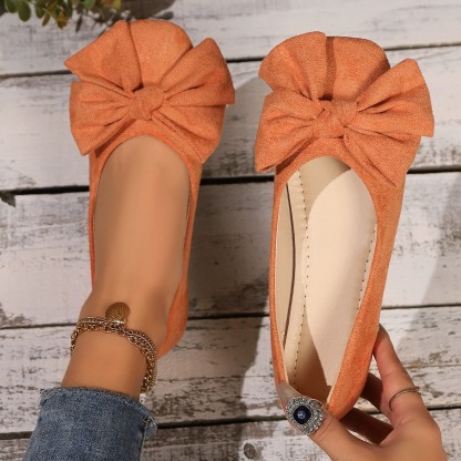Bowknot Decor Wedge Heeled Loafers