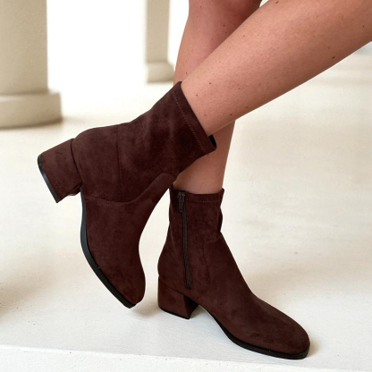 Fax Suede Ankle Boots