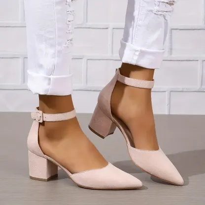 D'Orsay Chunky Mid Heels