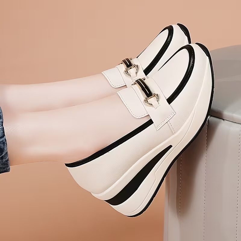 Women's Thick Soled Wedge Loafers