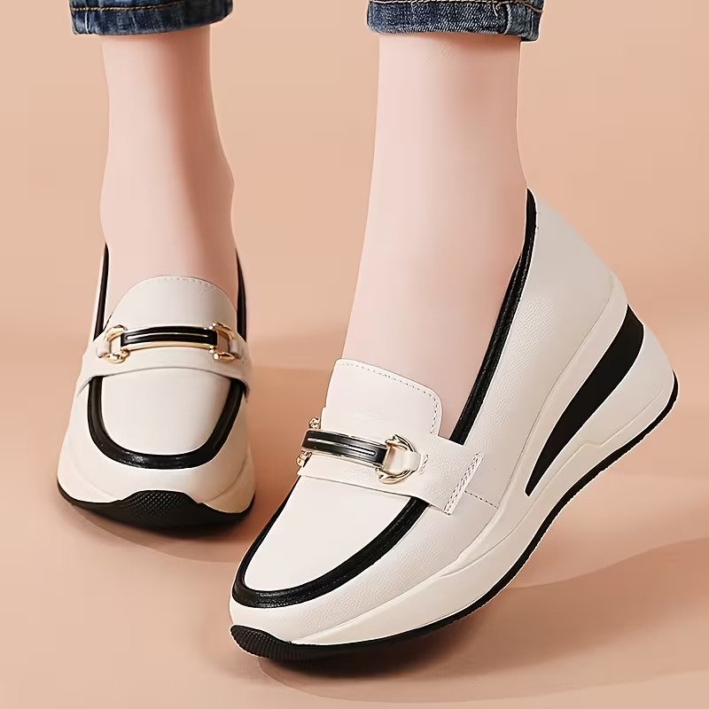 Women's Thick Soled Wedge Loafers