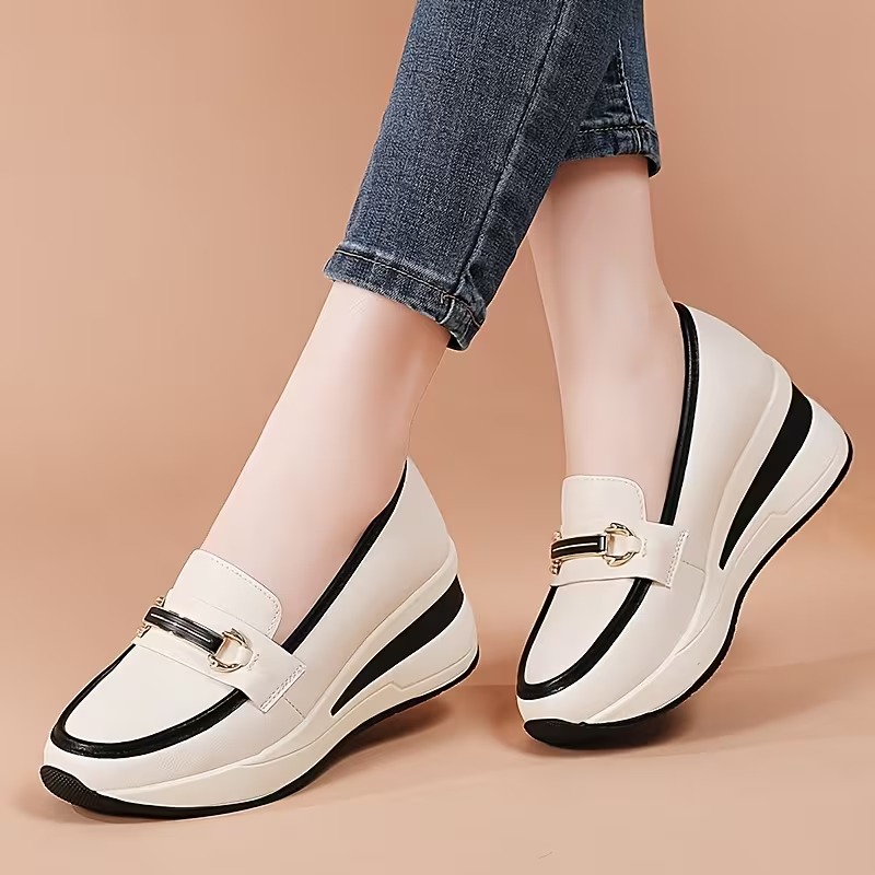 Women's Thick Soled Wedge Loafers