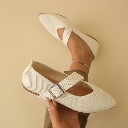Women's Adjustable Buckle Flats