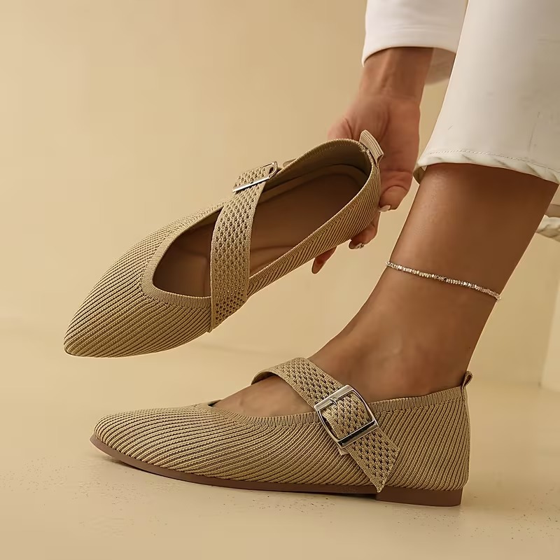Women's Adjustable Buckle Flats