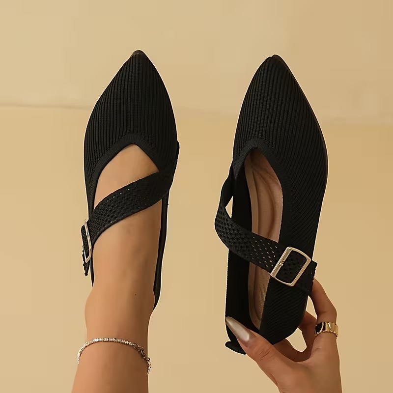 Women's Adjustable Buckle Flats