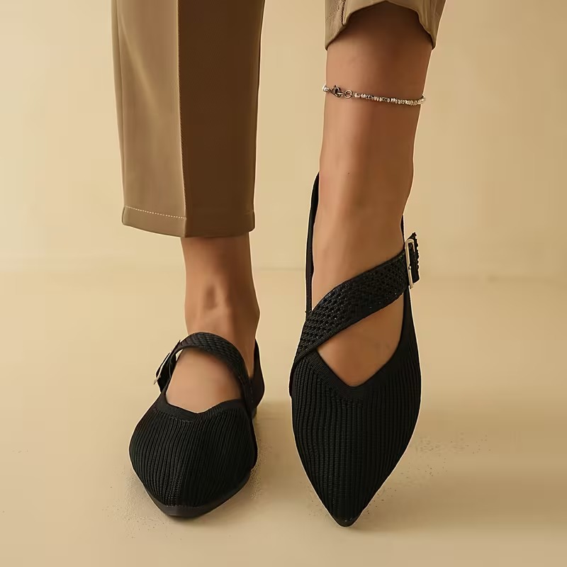 Women's Adjustable Buckle Flats