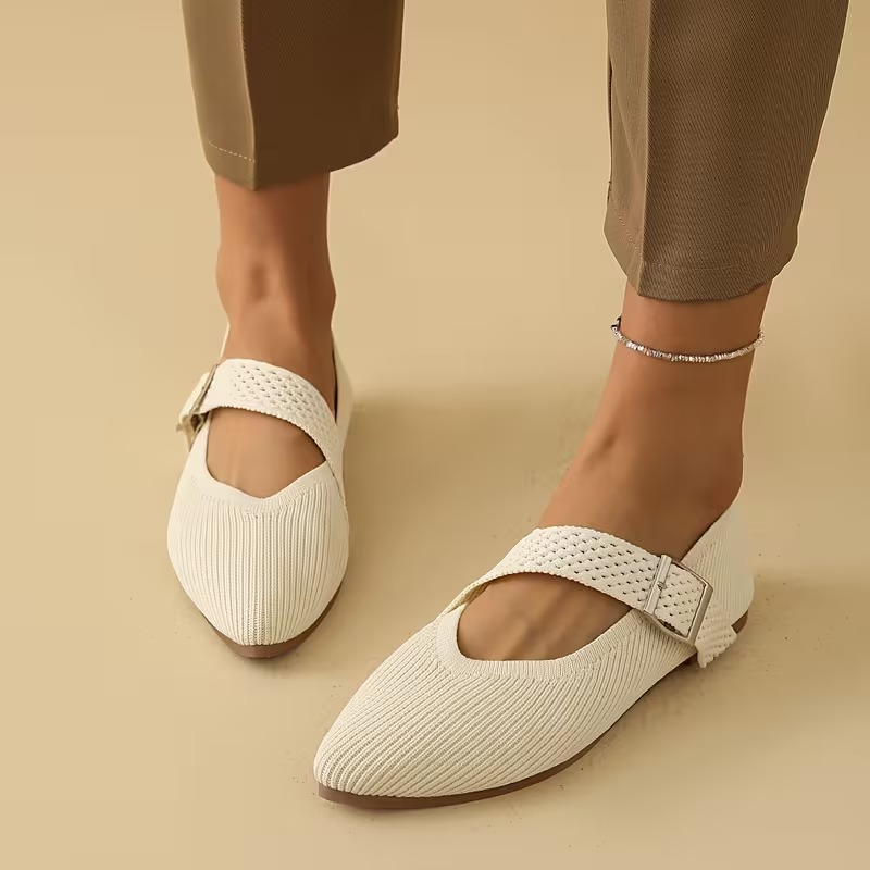 Women's Adjustable Buckle Flats