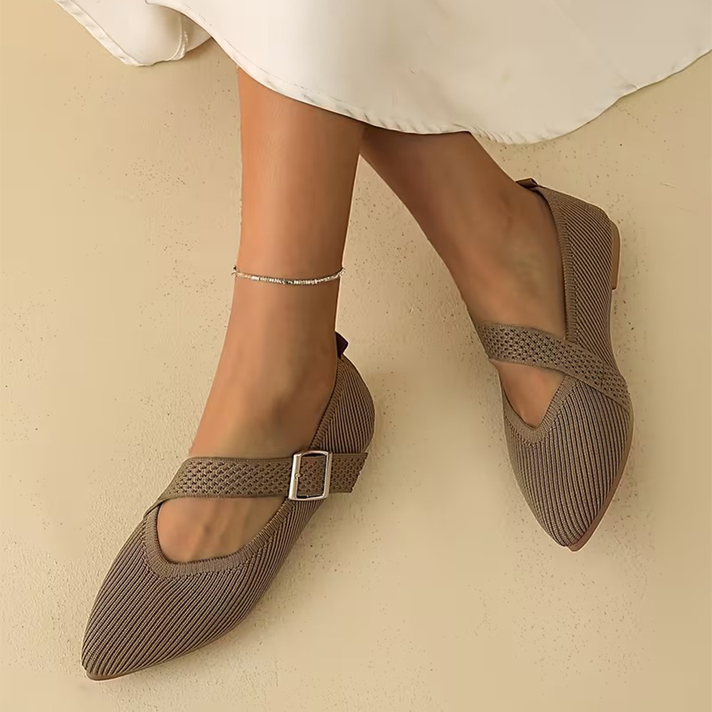 Women's Adjustable Buckle Flats