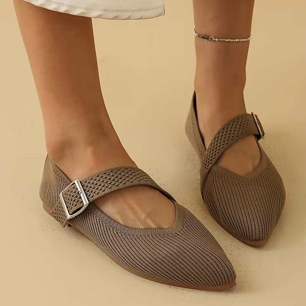 Women's Adjustable Buckle Flats