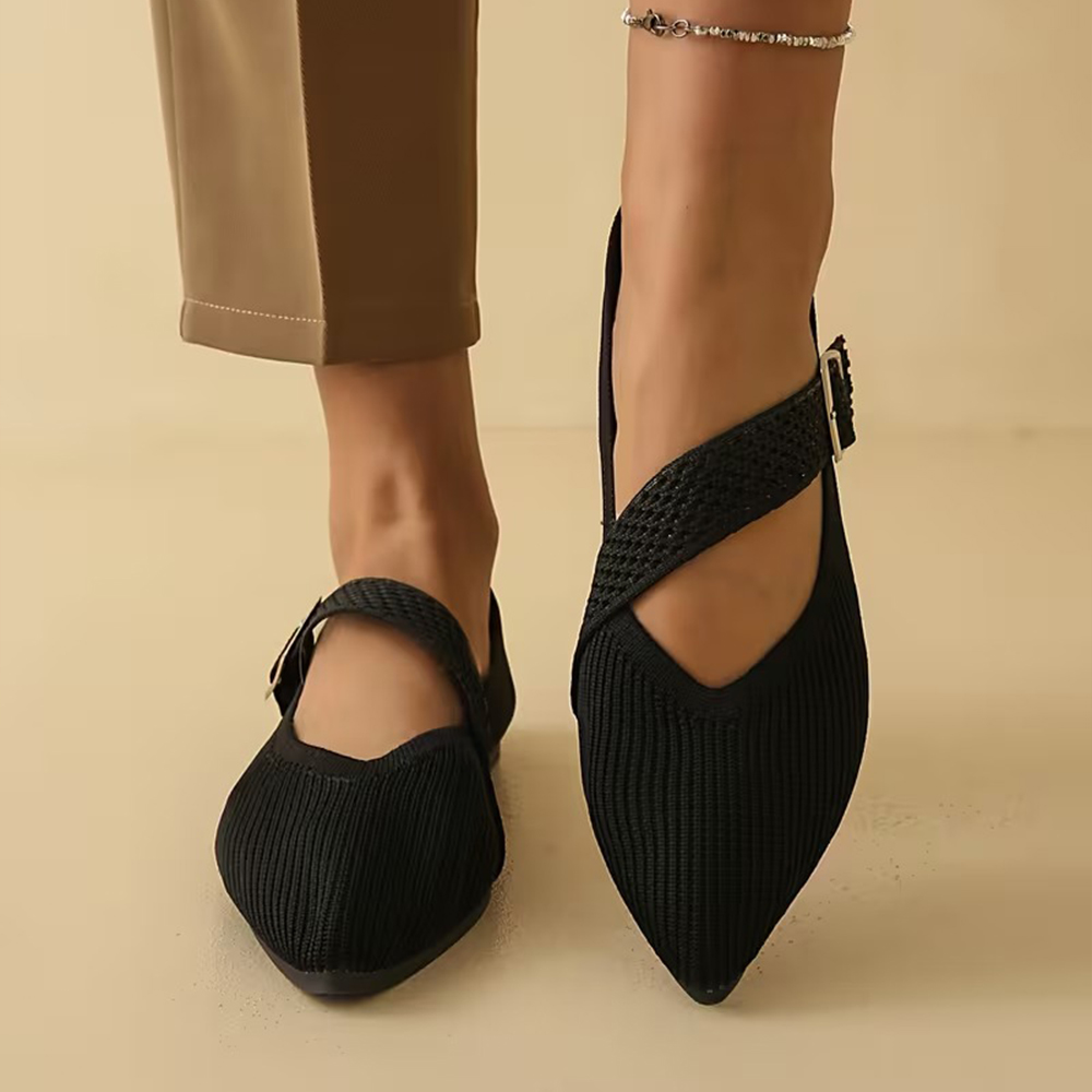 Women's Adjustable Buckle Flats
