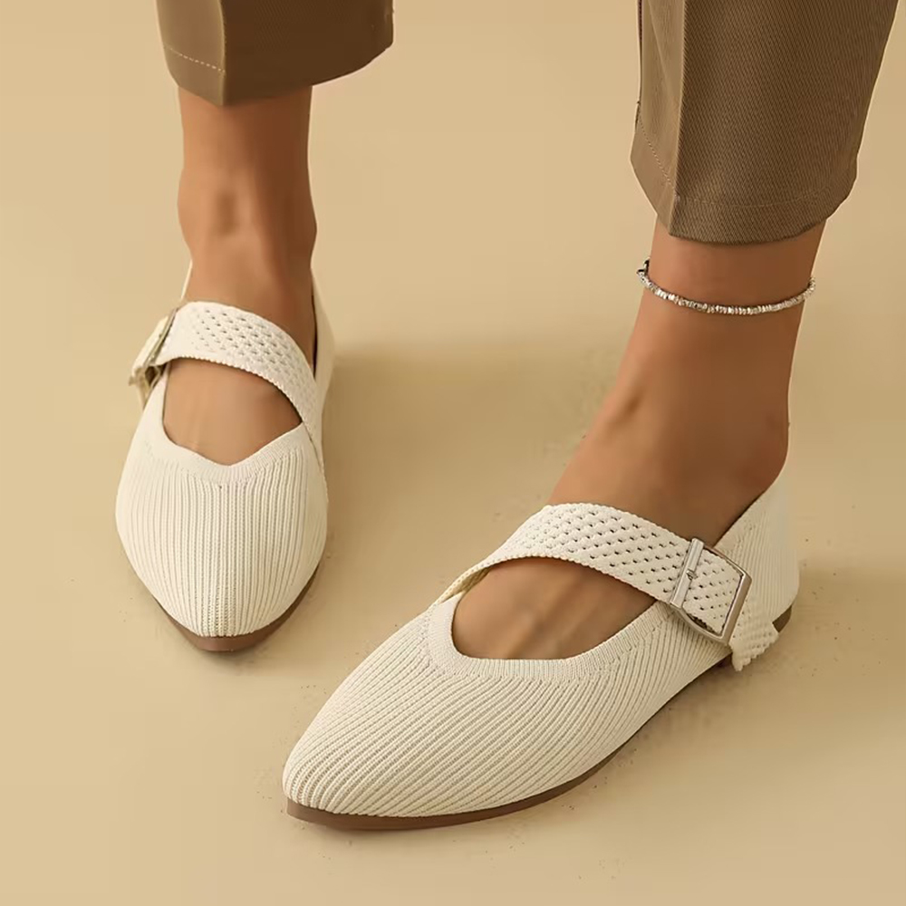 Women's Adjustable Buckle Flats