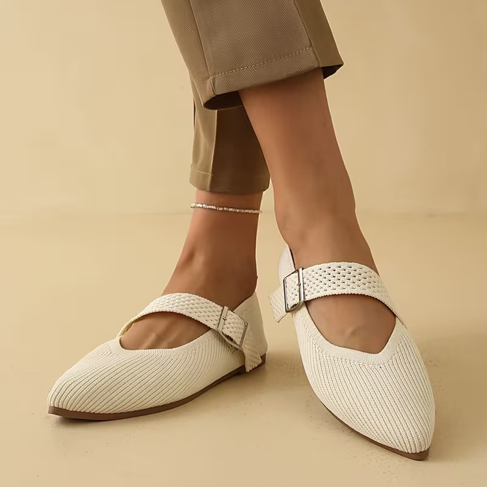 Women's Adjustable Buckle Flats
