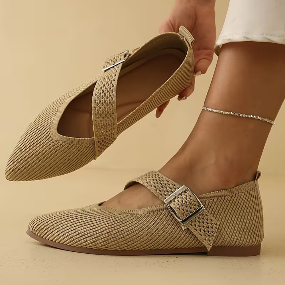 Women's Adjustable Buckle Flats