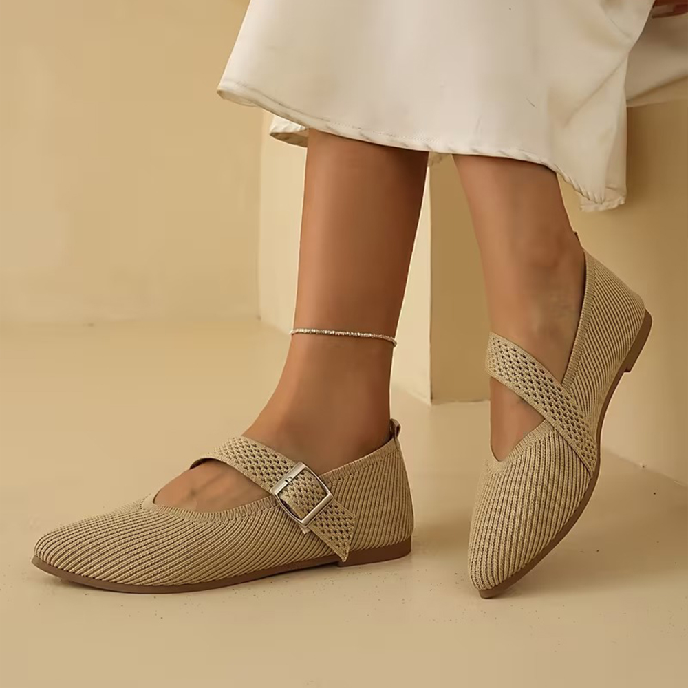 Women's Adjustable Buckle Flats