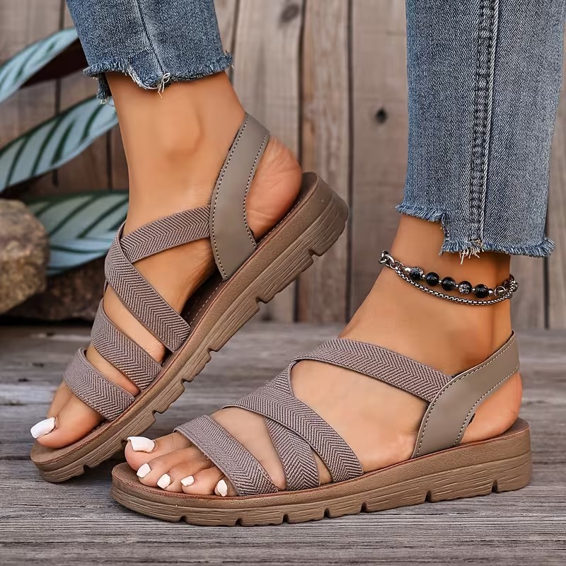 Women's Polyester Elastic Flats