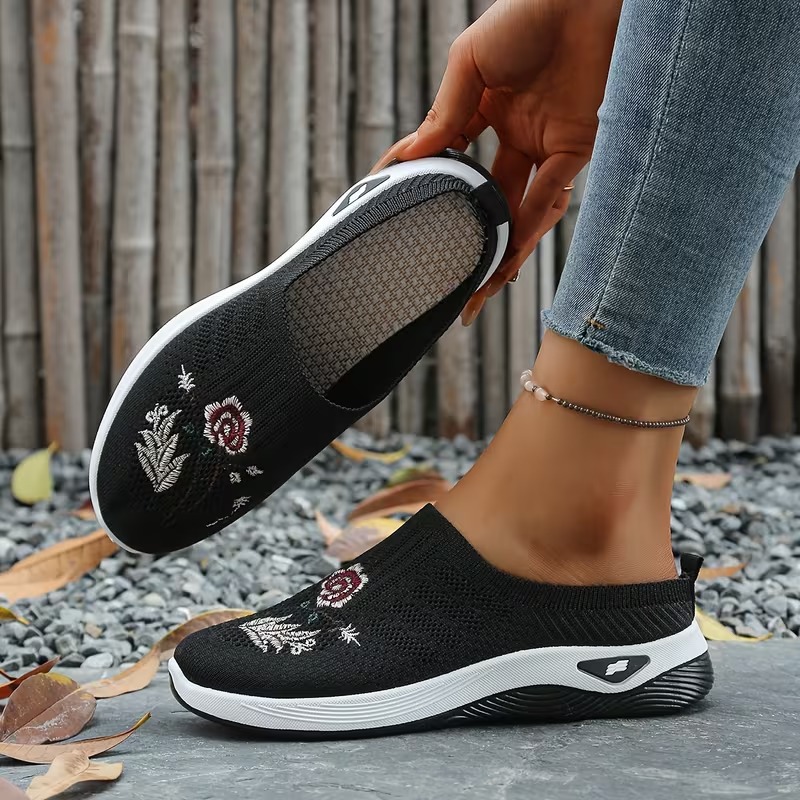 Women's Mesh Upper Lazy Slides