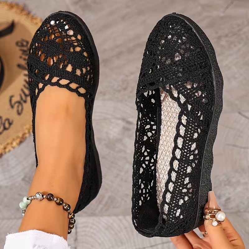 Women's Hollow Lace Mesh Shoes