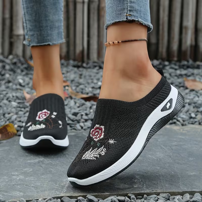 Women's Mesh Upper Lazy Slides