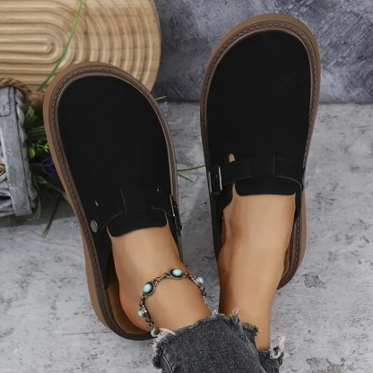 Retro Casual Buckle Loafers