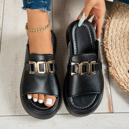 Women's Premium Buckle Slippers