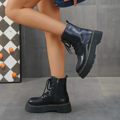Women's Side Zipper Martens Boots