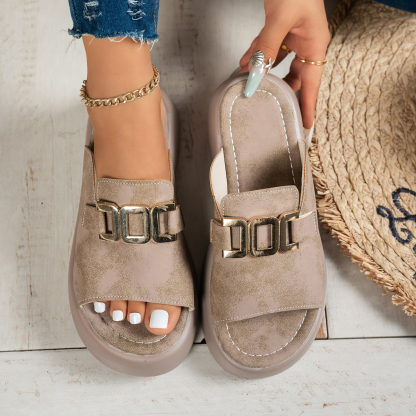 Women's Premium Buckle Slippers