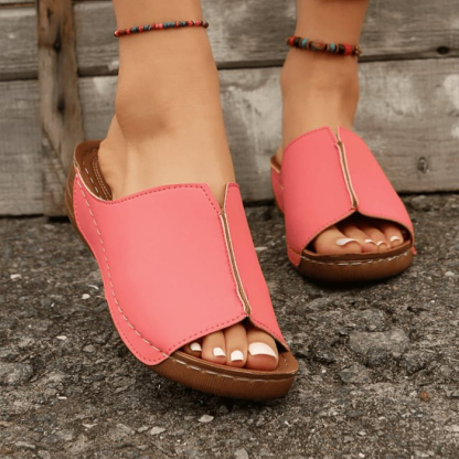 ⭐ Last Day Sale 50% OFF ⭐ Bred Strap Platform Peep Toe Tofflor