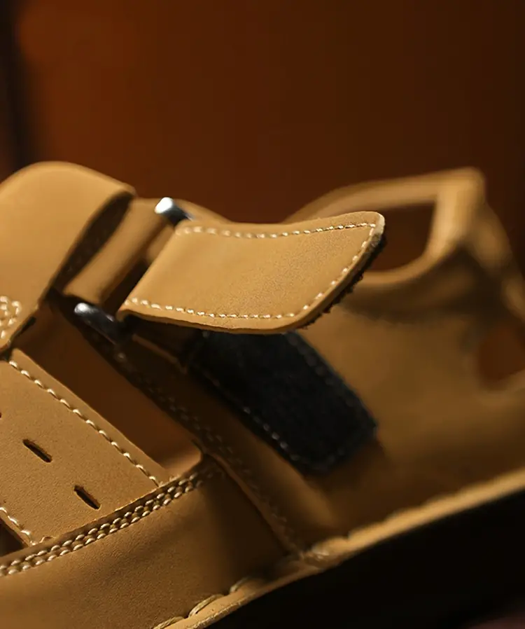 mens solid colour breathable sandals comfy non slip durable rubber sole beach water shoes for mens outdoor activities summer men s shoes details 4