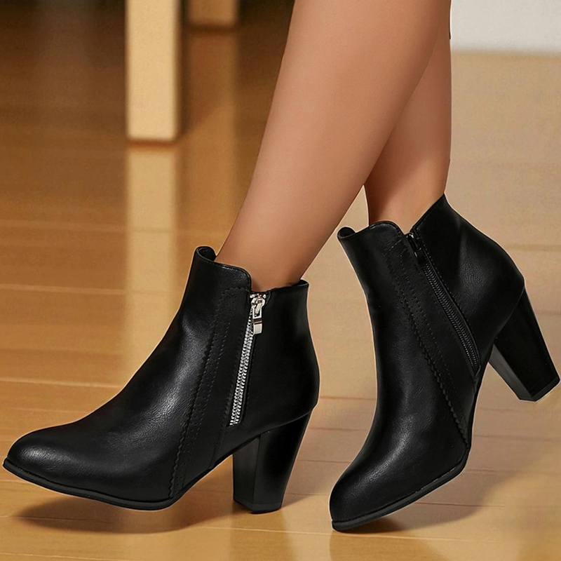 Women's Faux Leather Ankle Boots