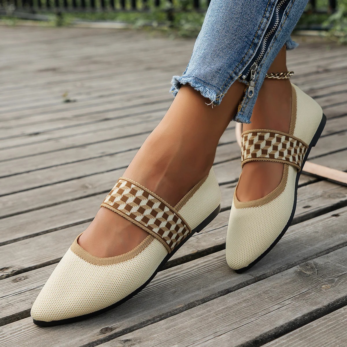 Roseland Knitted Flats