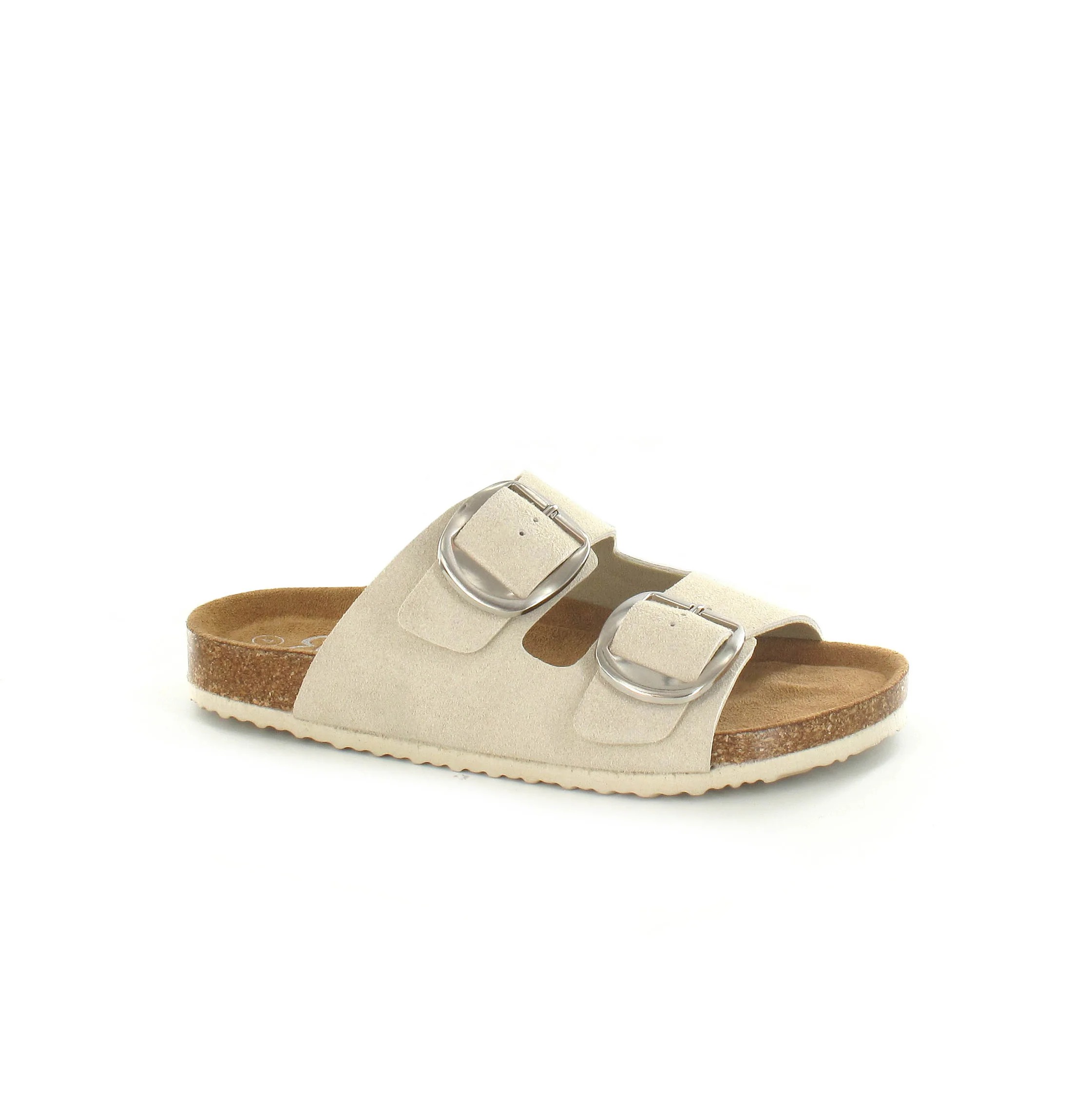 Women's Flat Double Buckled Sandal