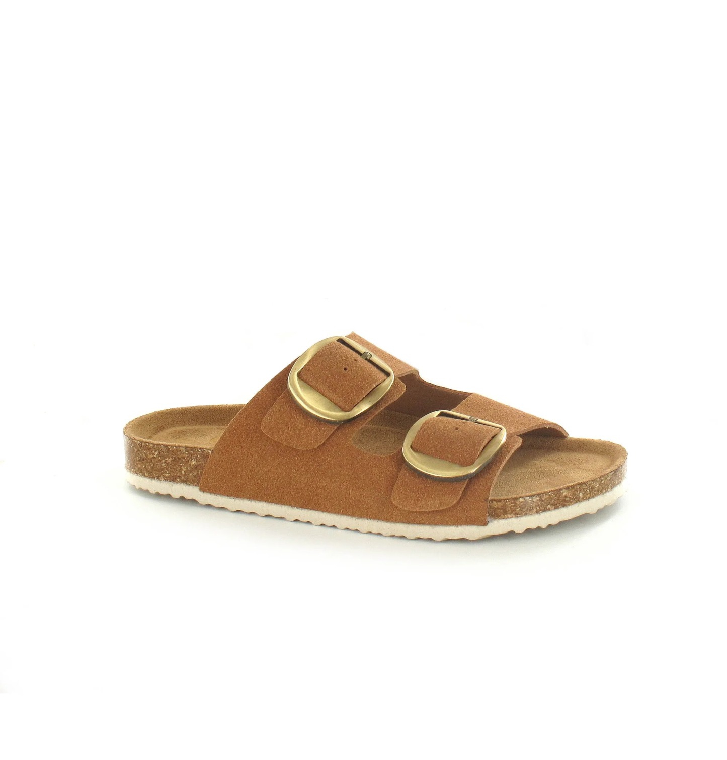 Women's Flat Double Buckled Sandal
