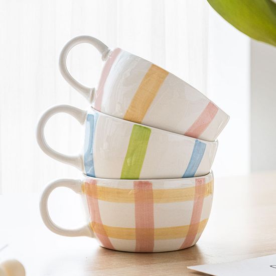 Breakfast Oatmeal Ceramic Cup Cereal Cups Stoneware Cappuccino Coffee Mug