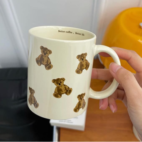 Cute Vintage Cartoon Bear Mugs 350ml/12oz