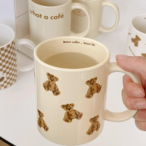 Cute Vintage Cartoon Bear Mugs 350ml/12oz