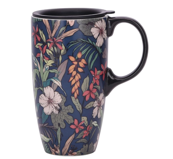 Ceramic Mug Large Coffee Cup 17oz,Blue