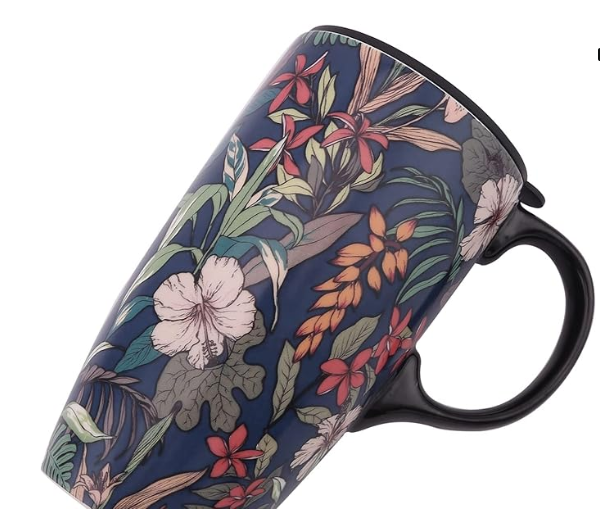 Ceramic Mug Large Coffee Cup 17oz,Blue