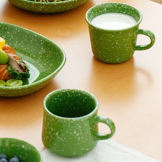 Ins Style Speckle Design Multi-Colored Ceramic Cup Latte Coffee Tea Milk Mug