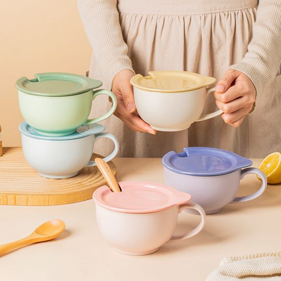 Breakfast Ceramic Large Cup Round Mugs Coffee Cup Ceramic Yogurt Cup