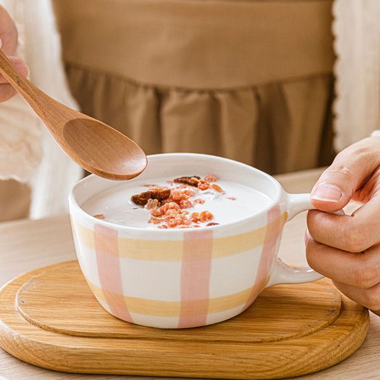 Breakfast Oatmeal Ceramic Cup Cereal Cups Stoneware Cappuccino Coffee Mug