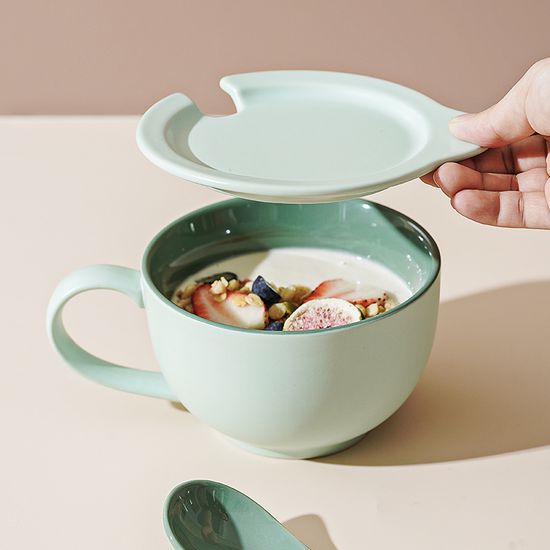 Ceramic Breakfast Oatmeal Cup Large Capacity Cereal Milk Cup Big Coffee Mug