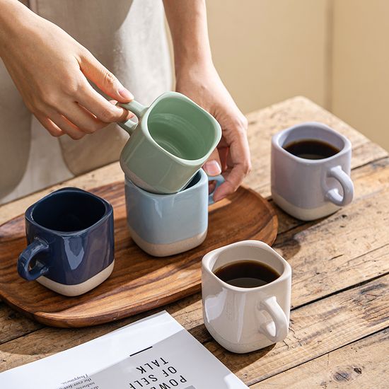 Color Glaze Hand Made Japanese Mug Office Household Retro Coffee Cup