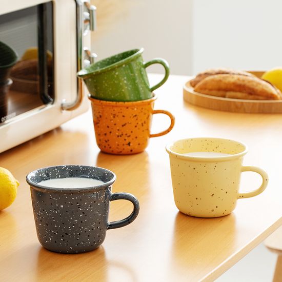 Ins Style Speckle Design Ceramic Cup Latte Coffee Tea Milk Mug for Gift