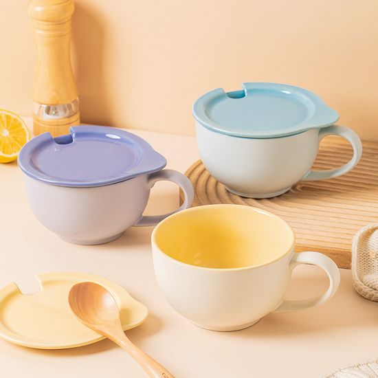 Breakfast Ceramic Large Cup Round Mugs Coffee Cup Ceramic Yogurt Cup